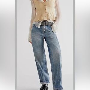 Free People Maryel Mid Rise Boyfriend Jeans
